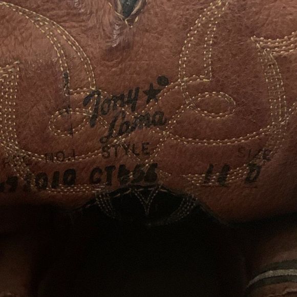Vintage Tony Lama Black Roper Western Cowboy Boots Size 11D - USA - Style CT456 - Picture 11 of 12